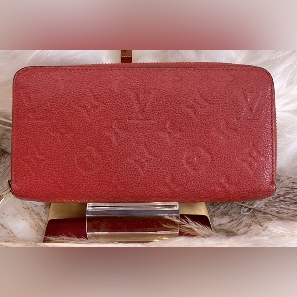 Louis Vuitton Monogram Empreinte Leather Zip Long Wallet